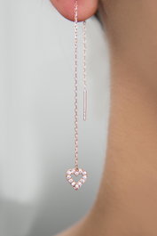 Heliophilia Silver Pendiente de Plata de Ley 925 con Circón